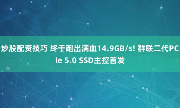 炒股配资技巧 终于跑出满血14.9GB/s! 群联二代PCIe 5.0 SSD主控首发