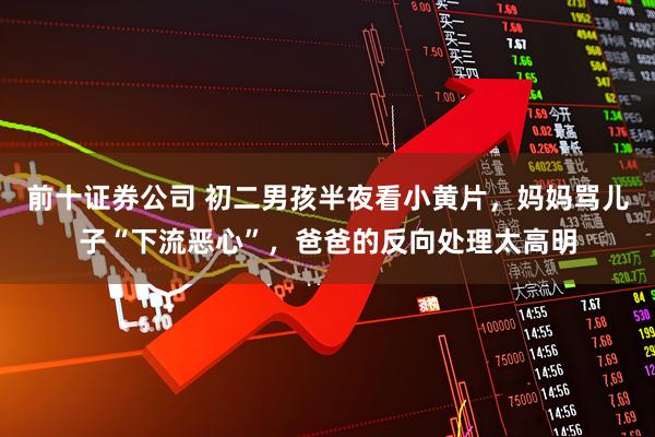 前十证券公司 初二男孩半夜看小黄片，妈妈骂儿子“下流恶心”，爸爸的反向处理太高明